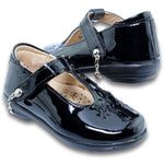 Zapatos De Charol Para Niña Estilo 3403Co14 Marca Coloso Acabado Charol Color Negro
