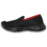 Zapatos Tipo Tenis Para Mujer Estilo 4020Mi5 Marca Miler Acabado Malla Color Negro Rojo