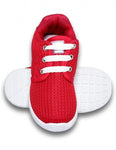 Tenis Deportivos Para Niño Estilo 0350Al17 Marca Alcansame Acabado Textil Color Rojo