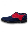 Zapatos Casuales Para Niño Estilo 0481Al21 Marca Albertts Acabado Durazno Color Azul Rojo